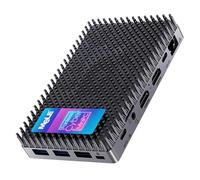 MeLE Cyber X1 N150 Mini PC sin ventilador, 8 GB de RAM, 128 GB eMMC, USB-C completamente funcional con USB PD3.0, reproducción de video y transferencia de datos, 2 x HDMI 2.0