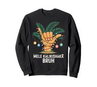 Mele Kaliki Shaka Sign Tropical Christmas Hawaiian Xmas Palm Sudadera