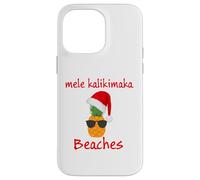Mele Kalikimaka Beaches Sunglasses Merry Hawaiian Christmas Carcasa para iPhone 14 Pro MAX