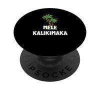 Mele Kalikimaka Christmas Hawaiian Palm Tree Xmas Lights PopSockets PopGrip Adhesivo