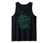 Mele Kalikimaka Eat More Gingerbread Xmas Vibraciones Camiseta sin Mangas