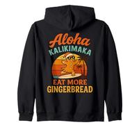 Mele Kalikimaka Eat More Gingerbread Xmas Vibraciones Sudadera con Capucha