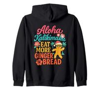 Mele Kalikimaka Eat More Gingerbread Xmas Vibraciones Sudadera con Capucha
