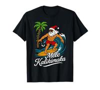 Mele Kalikimaka Navidad Hawaiana en Julio Hawaii Santa Camiseta