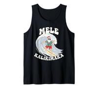 Mele Kalikimaka Surfing Santa Hawaii Navidad Camiseta sin Mangas