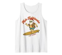 Mele Kalikimaka Surfing Santa Hawaii Navidad Retro Holiday Camiseta sin Mangas