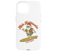 Mele Kalikimaka Surfing Santa Hawaii Navidad Retro Holiday Carcasa para iPhone 15