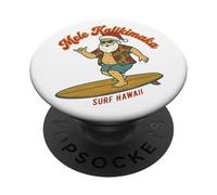 Mele Kalikimaka Surfing Santa Hawaii Navidad Retro Holiday PopSockets PopGrip Adhesivo