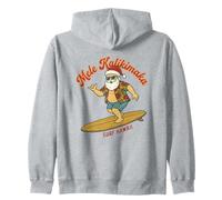 Mele Kalikimaka Surfing Santa Hawaii Navidad Retro Holiday Sudadera con Capucha