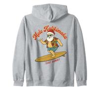 Mele Kalikimaka Surfing Santa Hawaii Navidad Retro Holiday Sudadera con Capucha