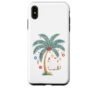 Mele Kalikimaka Tropical Christmas Hawaiian Palm Tree Xmas Carcasa para iPhone XS MAX