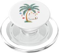 Mele Kalikimaka Tropical Christmas Hawaiian Palm Tree Xmas PopSockets PopGrip para MagSafe
