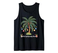 Mele Kalikimaka Tropical Christmas Hawaiian Xmas Palm Tree Camiseta sin Mangas
