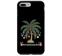 Mele Kalikimaka Tropical Christmas Hawaiian Xmas Palm Tree Carcasa para iPhone 7 Plus/8 Plus