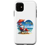 Mele Kalikimaka Tropical Santa Relajándose en la Playa Hawaii Carcasa para iPhone 11