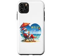 Mele Kalikimaka Tropical Santa Relajándose en la Playa Hawaii Carcasa para iPhone 11 Pro MAX