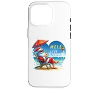 Mele Kalikimaka Tropical Santa Relajándose en la Playa Hawaii Carcasa para iPhone 16 Pro