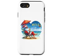 Mele Kalikimaka Tropical Santa Relajándose en la Playa Hawaii Carcasa para iPhone SE (2020) / 7/8