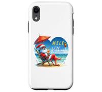 Mele Kalikimaka Tropical Santa Relajándose en la Playa Hawaii Carcasa para iPhone XR