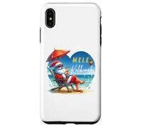 Mele Kalikimaka Tropical Santa Relajándose en la Playa Hawaii Carcasa para iPhone XS MAX