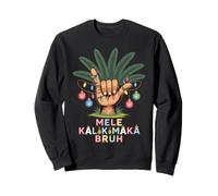 Mele KalikiShaka Sign Tropical Christmas Hawaiian Xmas Palm Sudadera