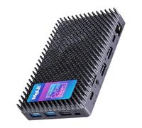 MeLE Mini PC sin ventilador N150 16 GB RAM LPDDR5 512 GB SSD, pequeña computadora de escritorio Cyber X1 con Win-11-Pro, compatible con pantalla triple 4K a través de HDMI dual y USB-C todo en uno