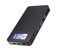 MeLE Overclock X2 Mini PC N150 con 32GB RAM, 512GB Almacenamiento, Gráficos UHD, salida 4K dual HDMI y USB-C, PC de escritorio ultra compacto y delgado, LAN Gigabit, soporte VESA, encendido automático