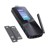 MeLE PCG02 N100 Mini PC Stick sin ventilador 8 GB de RAM, 128 GB con Windows 11 Pro, microordenador de escritorio con USB-C, totalmente funcional para pantalla digital, oficina, industrial, IoT