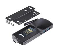 MeLE PCG02 N100 Mini PC Stick USB-C con Funciones Completas, sin Ventilador, Doble Pantalla HDMI 4K, WiFi 2.4G/5G, BT5.1 GbE, Micro PC con VESA (8GB / 256GB)