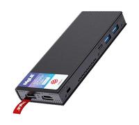 MeLE PCG02 Pro Mini PC Stick sin Ventilador N100 8GB 128GB Microordenador | hasta 3.4GHz, Doble Pantalla HDMI 4K, Estabilidad 24/7, encendido automático, Wake on LAN, VESA, WiFi 2,4G/5G, Win 11 Pro
