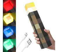 Meleager 3D Lampara Antorcha, 28CM Iluminación Infantil Nocturna, LED Lámparas de Pared, 4 Colores Ajustables, Lámpara de Noche, Regalo para Gamers