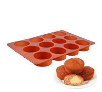 Melearch moldes reposteria, molde silicona bizcocho para 12 Magdalenas, Bandejas para Hornear Muffin antiadherente, para donuts, Cupcake, Brownie, sin BPA y apto para lavavajillas