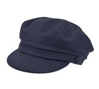 Melegari - Gorro Popular Marinero Genova, Revolución Rusa, Gorro Skipper con Visera, Gorro de Lana, Fabricado en Italia, otoño/Invierno Turquesa Large