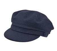Melegari - Gorro Popular Marinero Genova, Revolución Rusa, Gorro Skipper con Visera, Gorro de Lana, Fabricado en Italia, otoño/Invierno Turquesa 57
