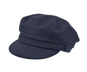 Melegari - Gorro Popular Marinero Genova, Revolución Rusa, Gorro Skipper con Visera, Gorro de Lana, Fabricado en Italia, otoño/Invierno Turquesa Large