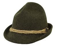 MELEGARI Sombrero tirolés Dreispitzhut Edelweiss | Sombrero de montaña | Sombrero alpino | Hombre Mujer | Verano/Invierno, Verde, 58