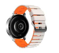 MELEJIA 22mm Silicona Correa Compatible con Xiaomi Redmi Watch 5 Active/Watch 5 Lite/Watch S5 46mm/Watch S4, 22mm Silicona Pulseras de Repuesto, Ajustable Dos Tonos Repuesto Correa-Albaricoque+Naranja