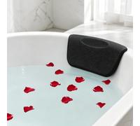 MELEJIA Almohada Bañera, Almohada Bañera Ergonómica, Reposacabezas Bañera con Fuertes Ventosas, Waterproof Bath Headrest Bathtub SPA Pillow, Casa Bañera de Hidromasaje para Todas Las Bañeras-Negro
