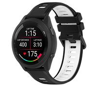MELEJIA Correa de Silicona Compatible con Garmin Venu 4 41mm/Venu 3S/2S/Forerunner 265S/Forerunner 255S, 18mm Correa de Silicona Bicolor Suave, Ajustable Correas para Garmin Vivoactive 4S 40mm-Negro