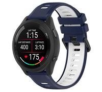 MELEJIA Correa de Silicona Compatible con Garmin Venu 4 45mm/Venu 3/Forerunner 570 47mm/Forerunner 970/265, 22mm Correa de Silicona Bicolor, Ajustable Correas para Garmin Vivoactive 4-Azul Blanco