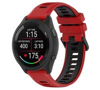 MELEJIA Correa de Silicona Compatible con Garmin Venu 4 45mm/Venu 3/Forerunner 570 47mm/Forerunner 970/265, 22mm Correa de Silicona Bicolor, Ajustable Correas para Garmin Vivoactive 4-Rojo Negro