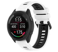 MELEJIA Correa de Silicona Compatible con Garmin Vivoactive 5/Vivoactive 3/Venu 2 Plus/Venu Sq 2, 20mm Correa de Silicona Bicolor, Ajustable Correas para Garmin Forerunner 570 42mm-Blanco