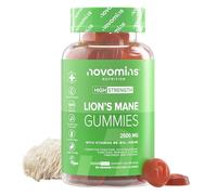 Melena de León 2500 mg - 60 Gominolas - con Vitaminas B6, B12 y Yodo - Vegano - Nootropicos Memoria y Concentracion - Alternativa a Melena De Leon Capsulas - para 1 Mes - Lions Mane - Novomins