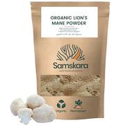 Melena de León BIO en polvo | Samskara | 100% Natural Hericium Erinaceus | Lions Mane Powder para Memoria, Enfoque y Concentración | Calmante y Relajante | Sabor Suave y Cremoso | 100g