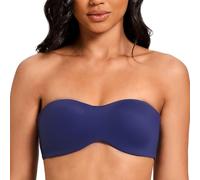 MELENECA - Sujetador con Aros sin Relleno Reductor sin Tirantes Bandeau para Mujer Azul 110D