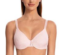 MELENECA Sujetador Minimizador Cobertura Completa Criss Cross Back con Aros para Mujer Pink 115G
