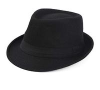 Melesh Fedora para Hombre, Negro -, 7 1/8/7 3/8