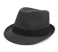 Melesh Trilby Fedora Sombrero unisex clásico - - talla única