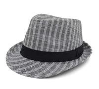 Melesh Trilby Fedora Sombrero unisex clásico - - talla única