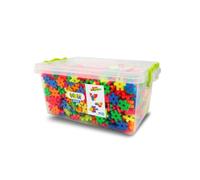 Meli Juego de bloques de construcción básicos de neón de 1200 piezas, juguete educativo para niños a partir de 3 años, colores neón brillantes, promueve la creatividad y la motricidad fina, con caja